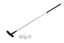 Golfsæt m/kølle og 4 bolde